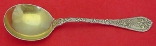Dauphin Pattern Sterling Silver Gumbo Soup Spoon by Durgin 6 5/8": Dauphin Pattern Sterling Silver Gumbo Soup Spoon by Durgin 6 5/8" This exquisite gumbo soup spoon features the elegant Dauphin pattern by Durgin, crafted from high-quality sterling silver. Dating back