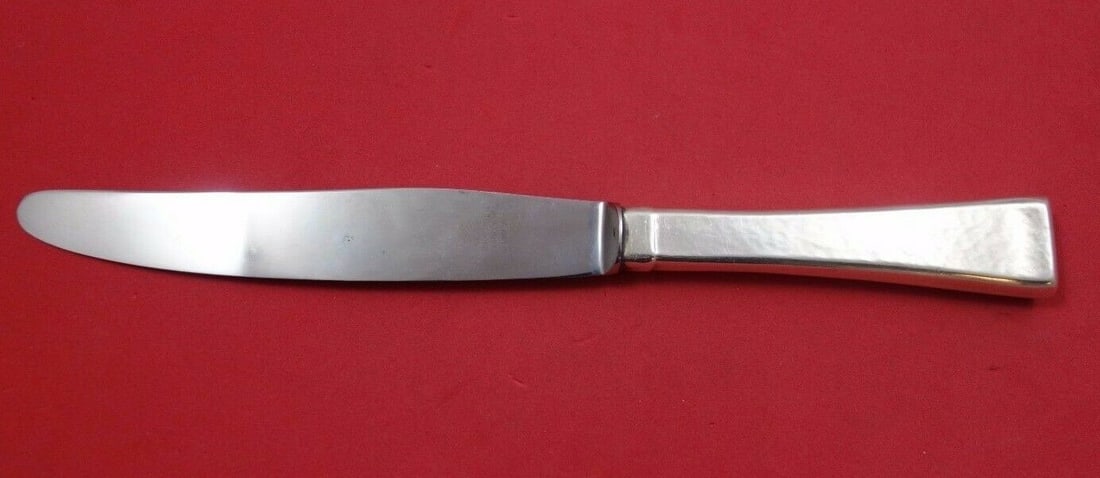 Carl Poul Petersen Viking Sterling Silver Dinner Knife 9 3/8": Carl Poul Petersen Viking Sterling Silver Dinner Knife 9 3/8" This exquisite dinner knife, crafted by Carl Poul Petersen, features a stunning Viking pattern. Made of sterling silver, it has a hollow h
