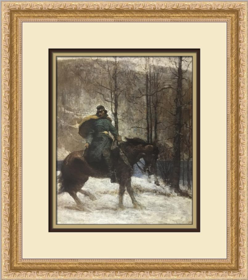 N C Wyeth The Vedette Custom Framed Art Print 15 x 14 (1 of 2)
