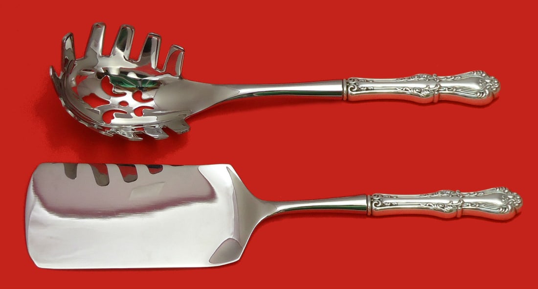 2pc Countess Frank Smith Sterling Silver Pasta and Lasagna Server Set: 2pc Countess Frank Smith Sterling Silver Pasta and Lasagna Server Set This is a Countess by Frank Smith sterling silver Italian pasta server set in a two-piece hostess set configuration. It features c