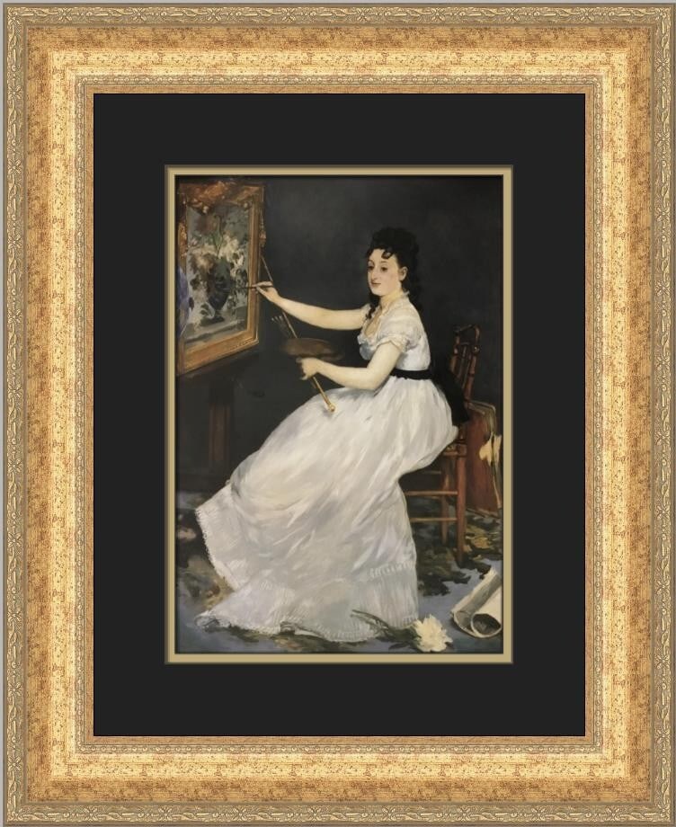 Edouard Manet Portrait of Eva Gonzales Custom Framed Print 21 x 17 (1 of 2)