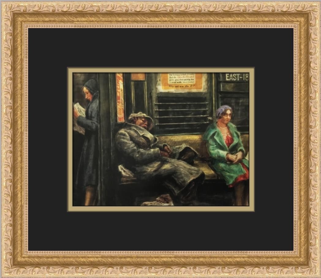 Reginald Marsh Why Not Use The L Custom Framed Print Urban Realism 12x14: Reginald Marsh Why Not Use The L Custom Framed Print Urban Realism 12x14 Discover this captivating print by Reginald Marsh titled "Why Not Use The 'L'", a stunning example of Urban Realism. This mediu