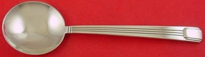 Tiffany & Co Century Sterling Silver Cream Soup Spoon 6 3/4in: Tiffany & Co Century Sterling Silver Cream Soup Spoon 6 3/4in This exquisite cream soup spoon is part of the Century pattern by Tiffany & Co., crafted from high-quality sterling silver. Measuring 6
