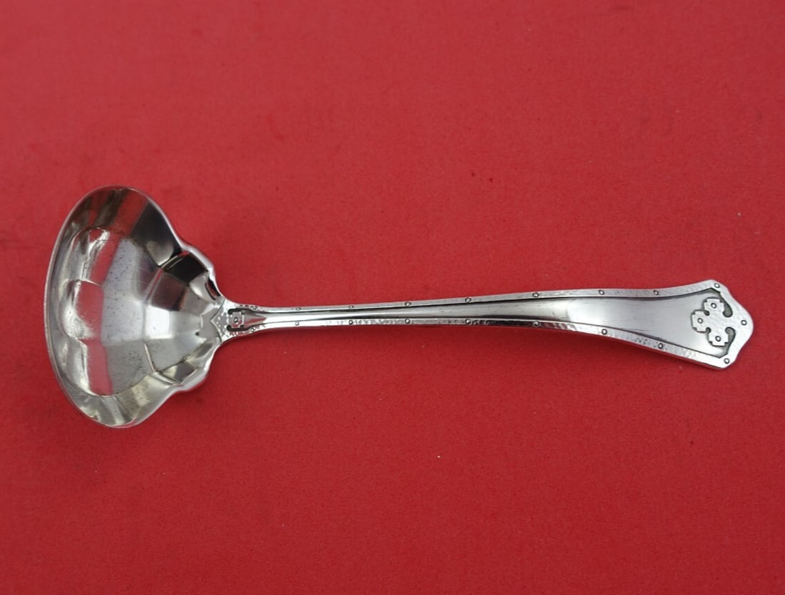 Wallace Sterling Silver 6 Inch Carmel Sauce Ladle Heirloom Silverware: Wallace Sterling Silver 6 Inch Carmel Sauce Ladle Heirloom Silverware This exquisite sauce ladle is part of the Carmel pattern by Wallace, crafted from high-quality sterling silver. Measuring 6