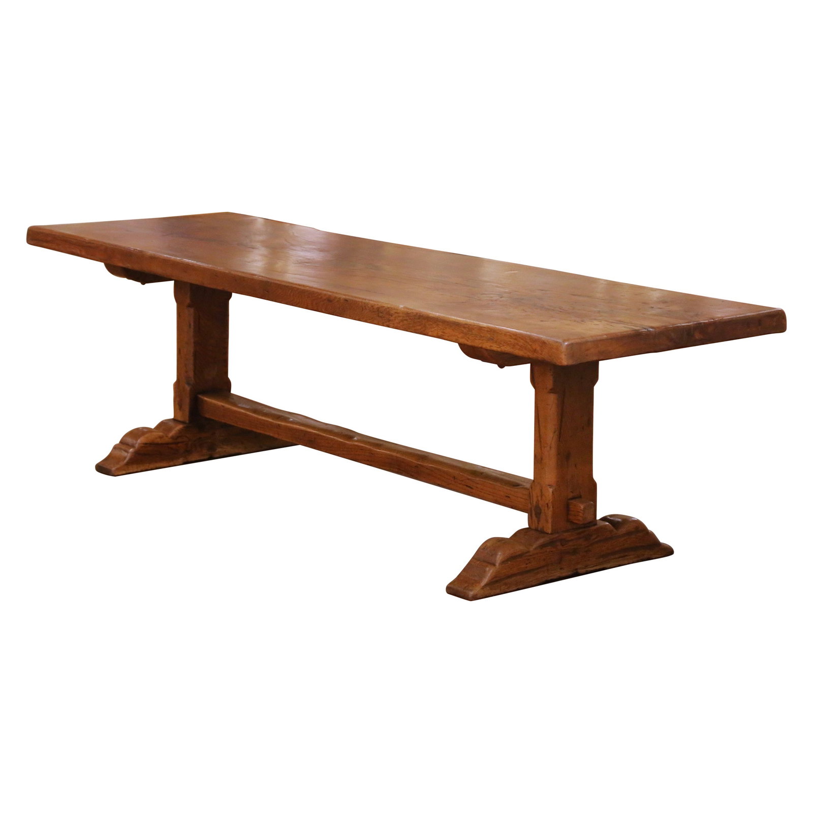 Louis XIII Style French Oak Monastery Dining Table Circa 1860 One-Plank Top (1 of 9)