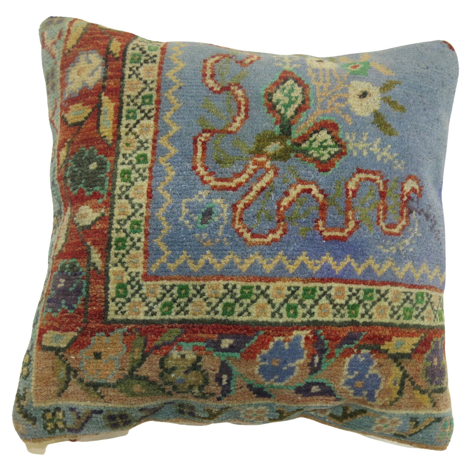 Charming Vintage Turkish Rug Pillow Late Victorian Design (1 of 4)