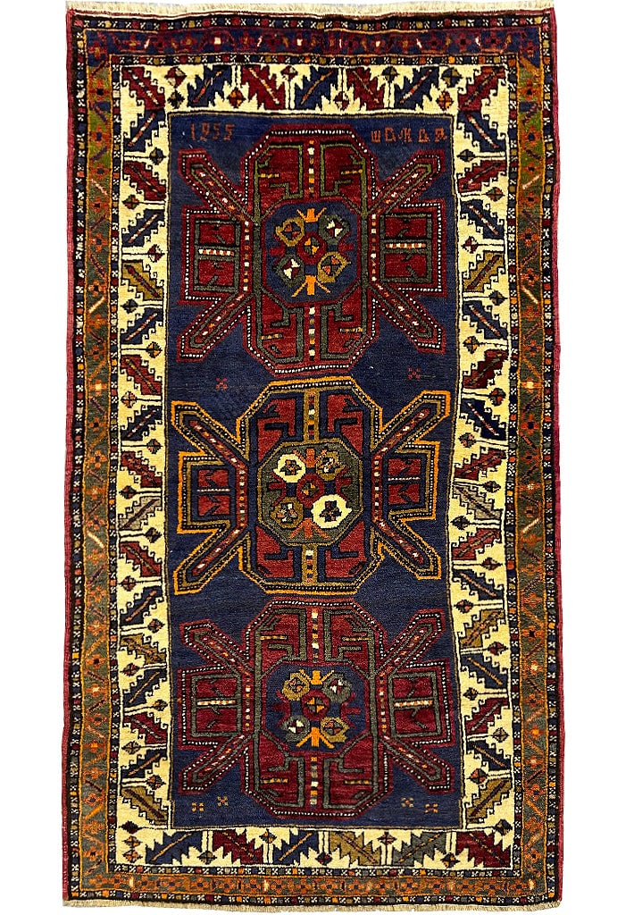 3.10 x 6 Handwoven Antique Caucasian Kazak Area Rug: 3.10 x 6 Handwoven Antique Caucasian Kazak Area Rug Free continental US Shipping Discover the exquisite beauty of this Antique Caucasian Kazak Rug, a true representation of the rich cultural heritage 