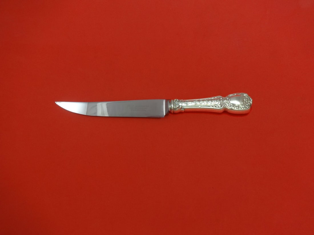 Gorham Florentine Sterling Silver Steak Knife 8.5 Custom Made Monogrammed: Gorham Florentine Sterling Silver Steak Knife 8.5 Custom Made Monogrammed Gorham Florentine Sterling Silver Steak Knife 8.5 Custom Made Monogrammed (monos may vary) This exquisite steak knife features
