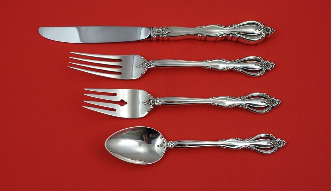 International Silver Grande Regency 4-Piece Sterling Silver Place Setting: International Silver Grande Regency 4-Piece Sterling Silver Place Setting Enhance your dining experience with the Grande Regency 4-piece place setting by International Sterling Silver. This exquisite 