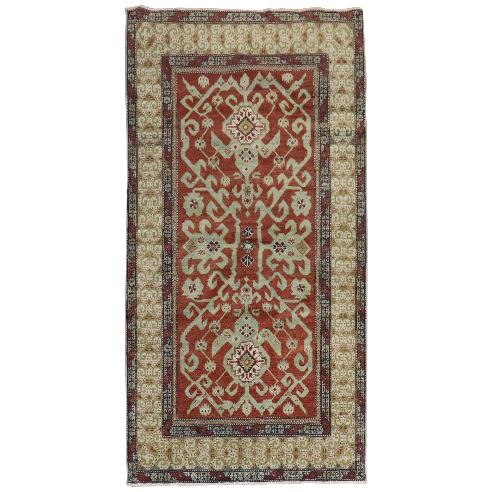 Antique 1910 Shirvan Kazak Rug Hand-Woven Wool 37 x 71 (1 of 8)