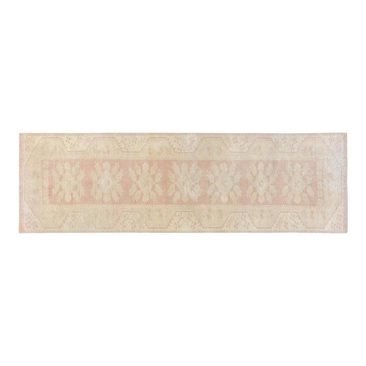 2'6" x 8'10" Hand-Knotted Wool Anatolian Runner Rug: 2'6" x 8'10" Hand-Knotted Wool Anatolian Runner Rug This vintage Turkish Anatolian rug is hand-knotted from wool, showcasing traditional craftsmanship with a design that complements both classic and c