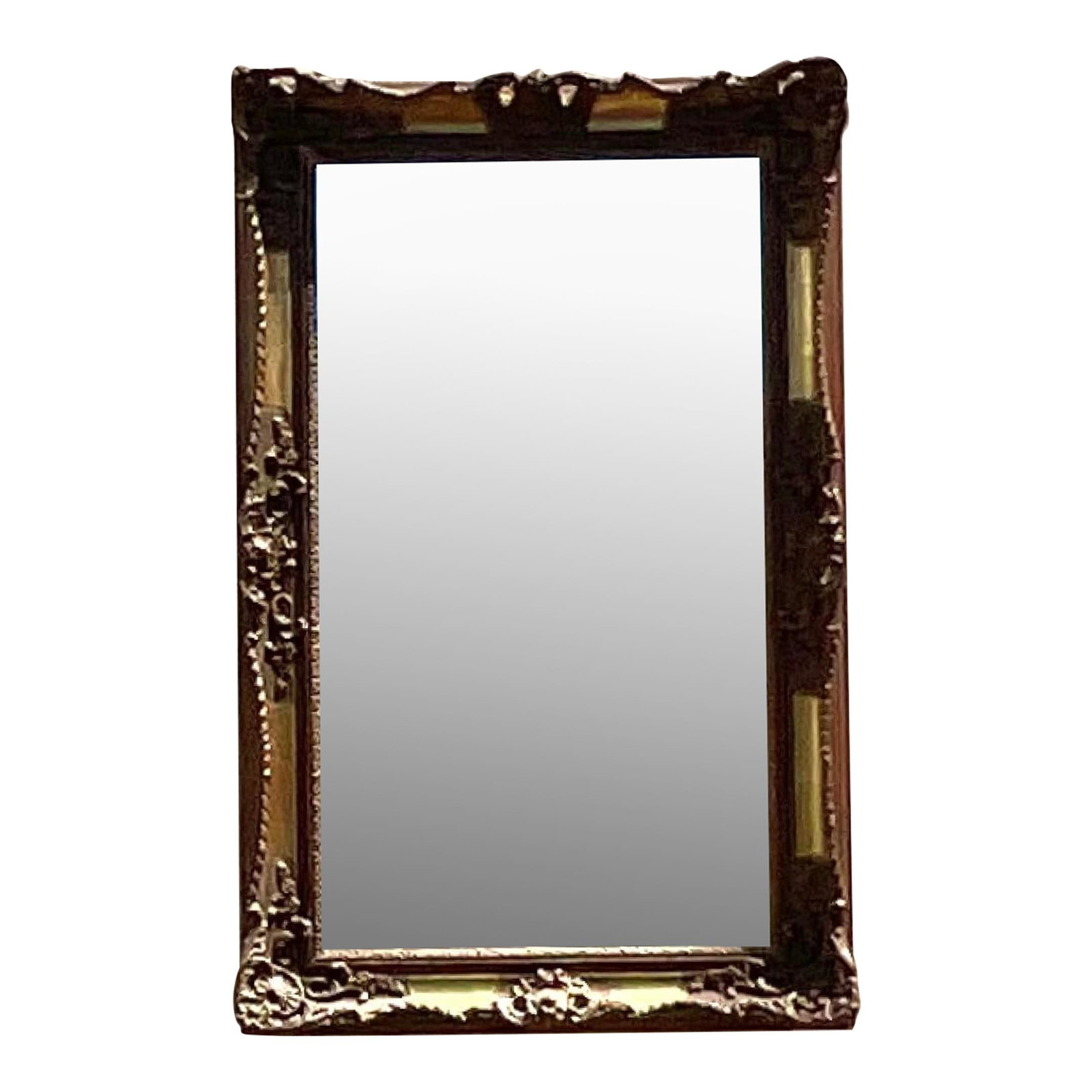Vintage Regency Gold Gilt Mirror American Craftsmanship 24 x 37.5: Vintage Regency Gold Gilt Mirror American Craftsmanship 24 x 37.5 Enhance your home with this exquisite Vintage Regency Carved Gilt Mirror. This stunning piece showcases exceptional American craftsman