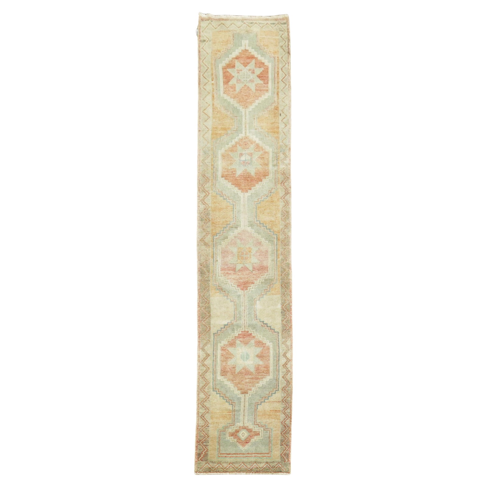 Vintage Turkish Anatolian Runner Rug 2'2 x 9'4 Wool Hand-Woven (1 of 6)