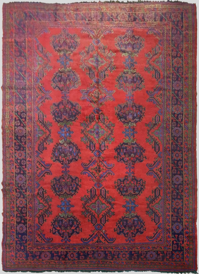 10'3" x 13'2" Hand Knotted Wool Turkish Oushak Area Rug 1930 (1 of 4)