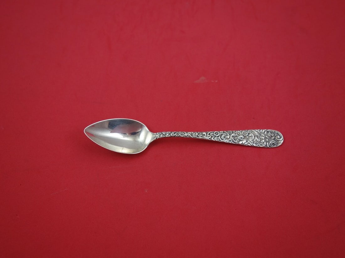 Jenkins & Jenkins Sterling Silver Repousse Grapefruit Spoon 6 in (1 of 2)