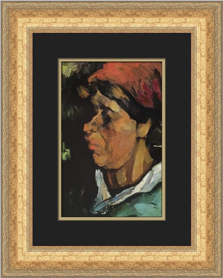Vincent Van Gogh Head of a Peasant Woman Custom Framed Print (1 of 2)