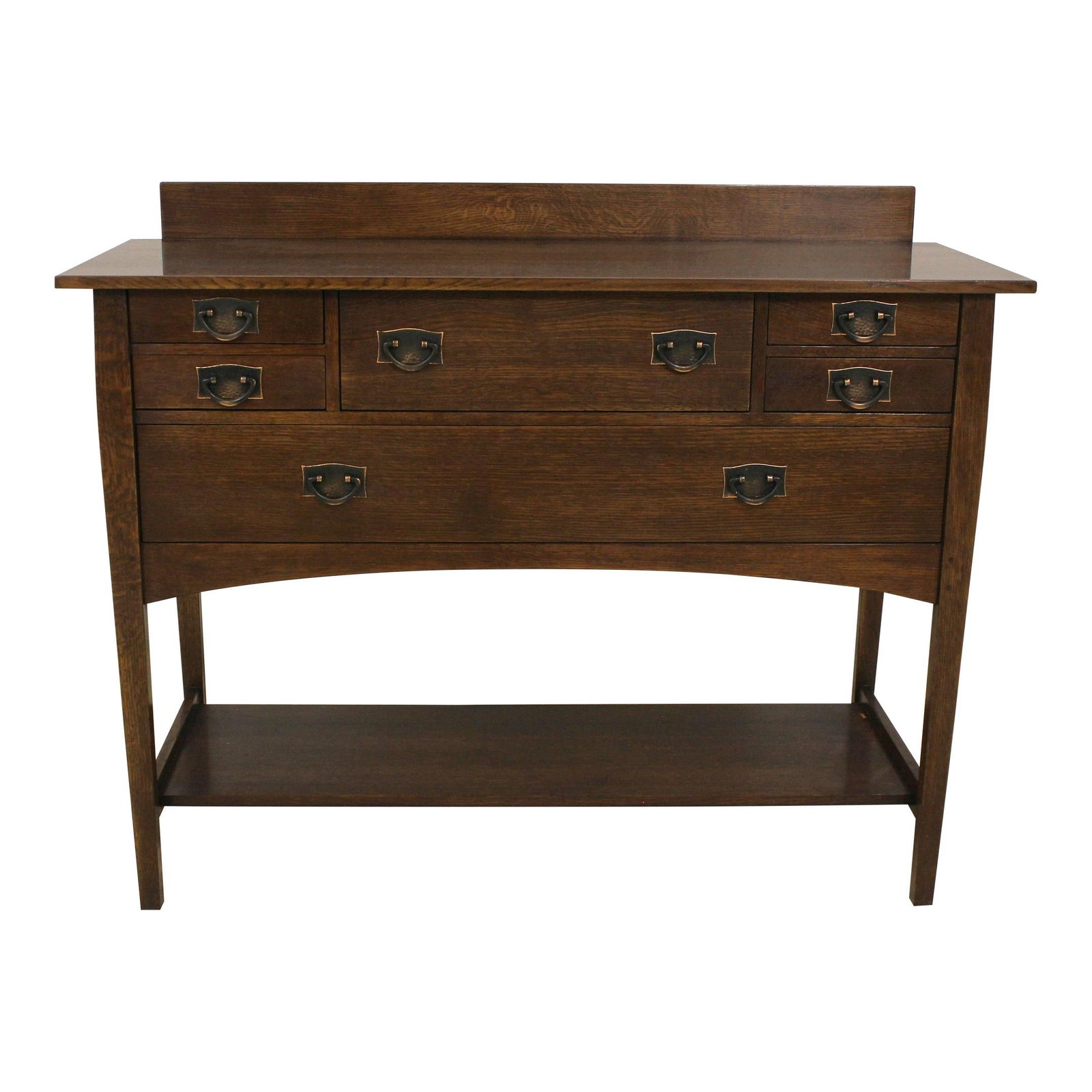 Stickley Mission Oak Arts & Crafts Sideboard with Hammered Copper Hardware (1 of 10)