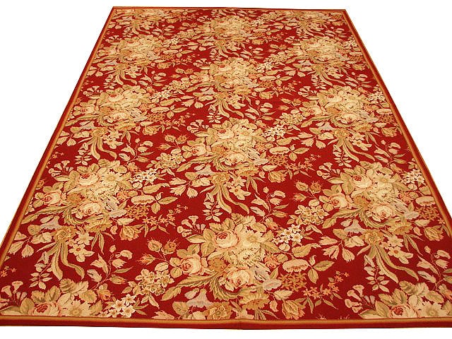 Handmade 6' x 9' 3" French Floral Garden Needlepoint Rug: Handmade 6' x 9' 3" French Floral Garden Needlepoint Rug Free continental US Shipping Enhance your home decor with this exquisite French Floral Garden Needlepoint Rug, skillfully handmade in China. Cr