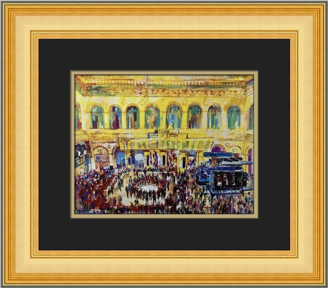 LeRoy Neiman La Bourse Du Commerce Framed Print 1994: LeRoy Neiman La Bourse Du Commerce Framed Print 1994 This stunning custom framed print by LeRoy Neiman features the iconic subject "La Bourse Du Commerce" in a captivating expressionist style. The art