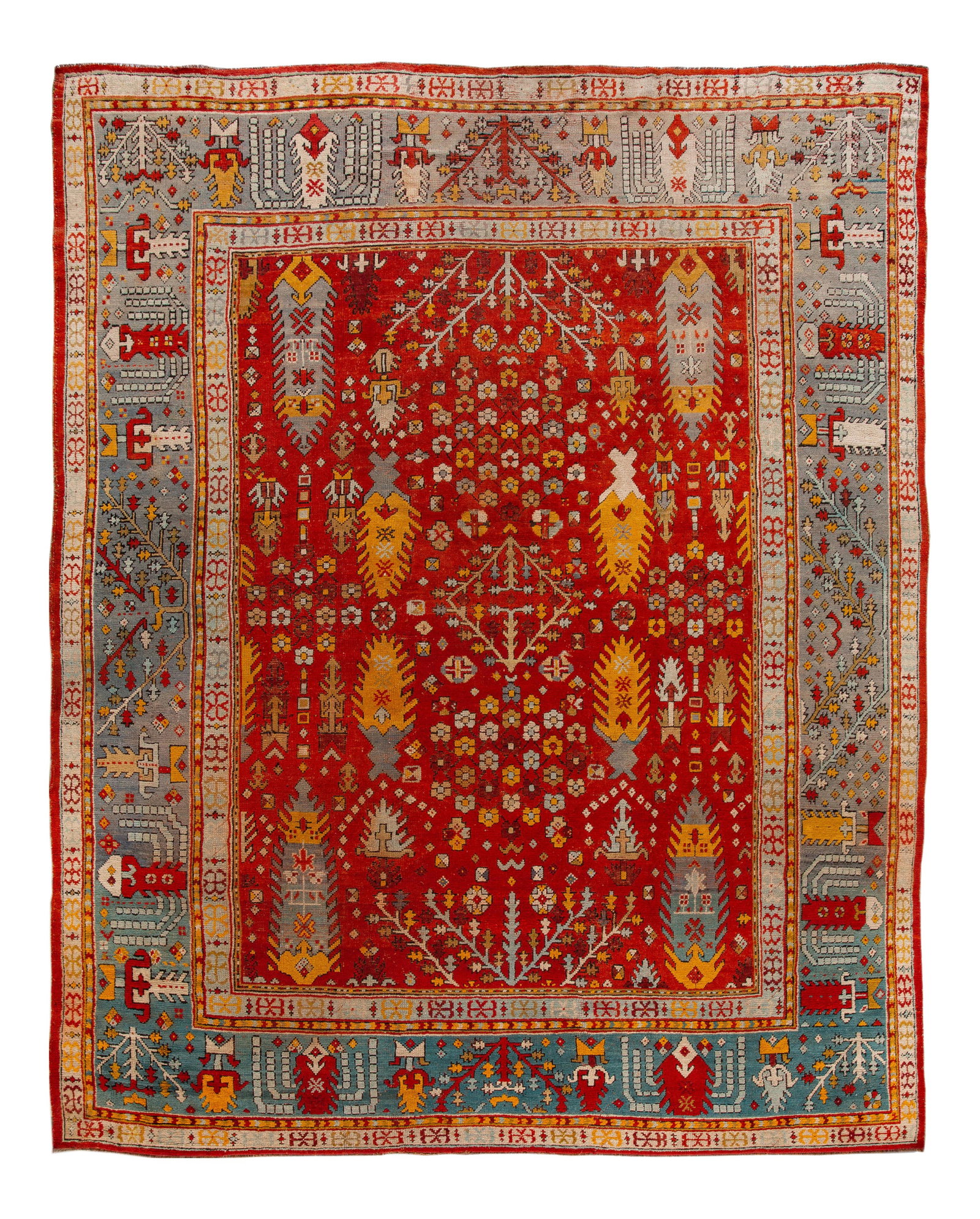Late 19th Century Turkish Oushak Hand-Knotted Wool Rug 12 x 14 (1 of 10)
