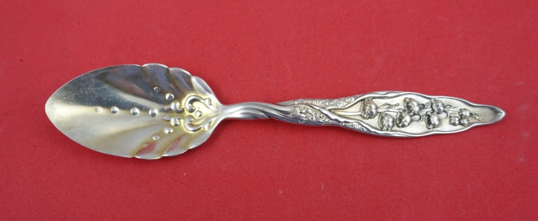 Whiting Sterling Silver Lily of the Valley Ice Cream Spoon 5 5/8" (1 of 2)