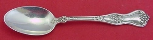 Dominick & Haff Grape Pattern Sterling Silver Teaspoon 6 Inch: Dominick & Haff Grape Pattern Sterling Silver Teaspoon 6 Inch This exquisite 6-inch teaspoon features the elegant Grape pattern by Dominick & Haff, a renowned maker of fine flatware. Crafted from high