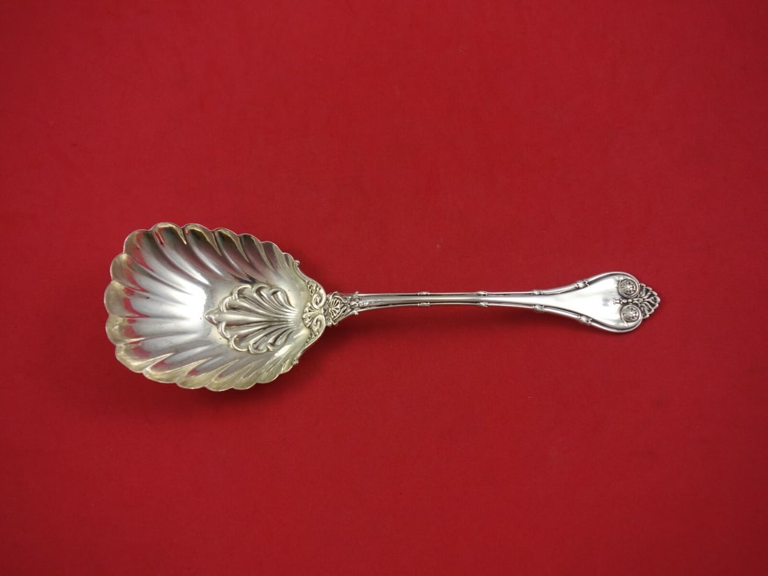 Whiting Empire Sterling Silver Preserve Spoon 7.5 inch Serving 1850-1899: Whiting Empire Sterling Silver Preserve Spoon 7.5 inch Serving 1850-1899 This exquisite Empire pattern preserve spoon by Whiting is crafted from high-quality sterling silver and measures 7 1/2 inches 