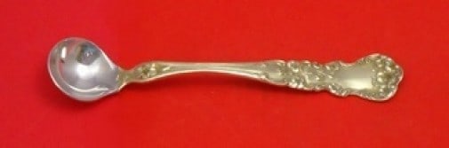 International Sterling Silver Mustard Ladle Pansy Custom Made: International Sterling Silver Mustard Ladle Pansy Custom Made This custom-made mustard ladle features the exquisite Pansy pattern by International Sterling. Crafted from high-quality sterling silver, 