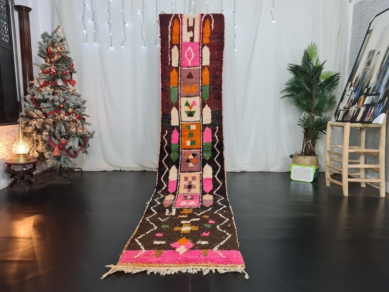 Colorful Handmade Moroccan Berber Runner Rug 100% Wool 2 x 10 Feet: Colorful Handmade Moroccan Berber Runner Rug 100% Wool 2 x 10 Feet Enhance your space with this Beautiful Colorful Handmade Moroccan Berber Runner Rug. Crafted by skilled local Berber women weavers in