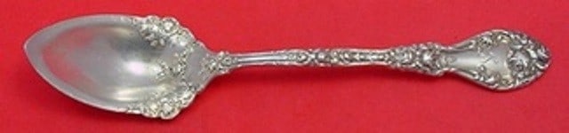 Durgin Marechal Niel sterling silver grapefruit spoon 5 3/4 monogrammed: Durgin Marechal Niel sterling silver grapefruit spoon 5 3/4 monogrammed Sterling silver original grapefruit spoon in the Marechal Niel pattern by Durgin. This pre-owned spoon is monogrammed, with mono