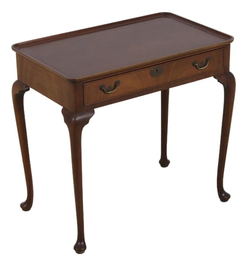 Mahogany Queen Anne Tea Table Colonial Williamsburg CW-144 by Kittinger (1 of 10)