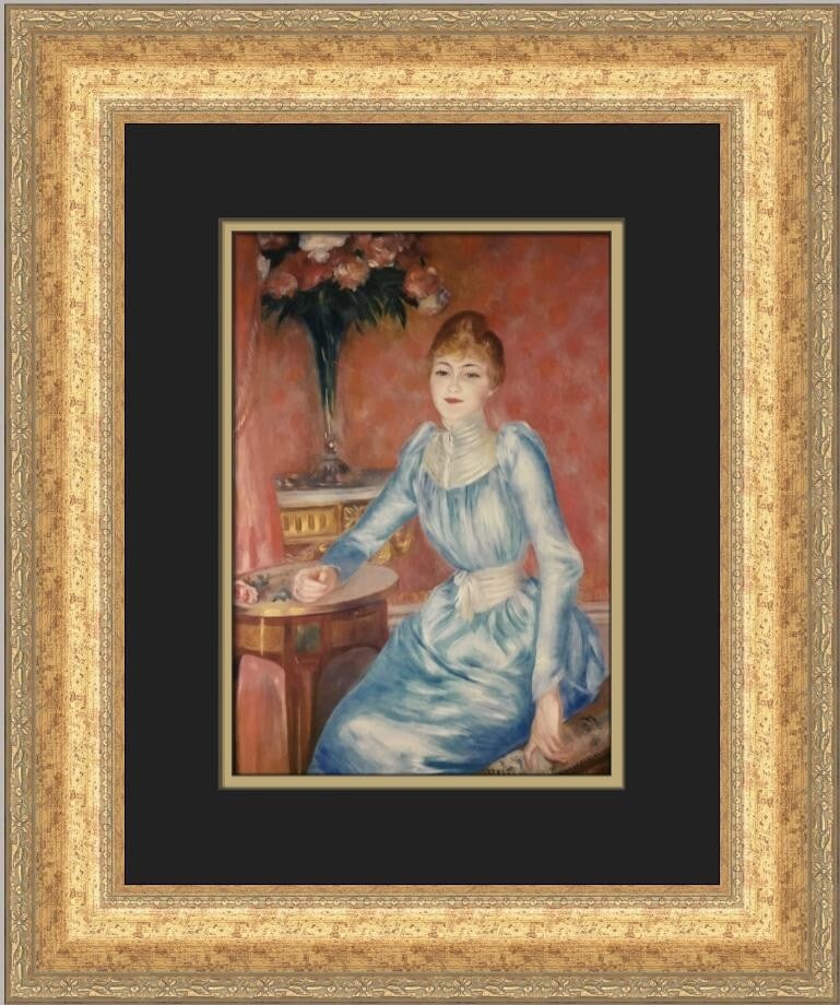 Pierre-Auguste Renoir Portrait of Madame De Bonnieres Framed Print 1984: Pierre-Auguste Renoir Portrait of Madame De Bonnieres Framed Print 1984 This exquisite custom framed print features Pierre-Auguste Renoir's renowned artwork, "Portrait of Madame De Bonnieres." Measuri
