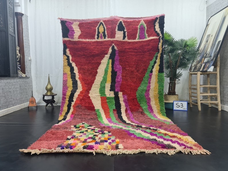 Authentic Handmade Moroccan Berber Wool Rug 10 x 5 Feet: Authentic Handmade Moroccan Berber Wool Rug 10 x 5 Feet Experience the beauty and craftsmanship of this authentic, colorful handmade Moroccan Berber wool area rug. Handwoven in the Atlas Mountains by 