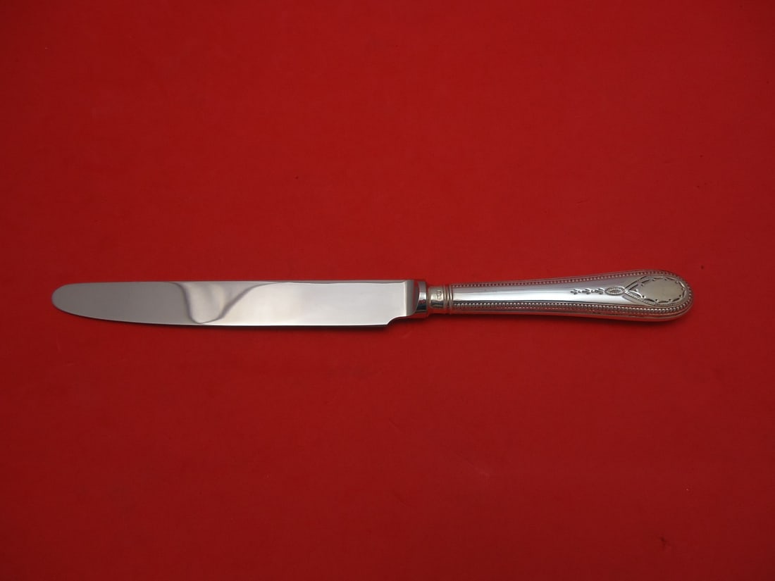 CJ Vander Hester Bateman Sterling Silver Dinner Knife 9 3/4" Unused: CJ Vander Hester Bateman Sterling Silver Dinner Knife 9 3/4" Unused Introducing the Hester Bateman dinner knife by CJ Vander, crafted from high-quality sterling silver with a hollow handle and a stain