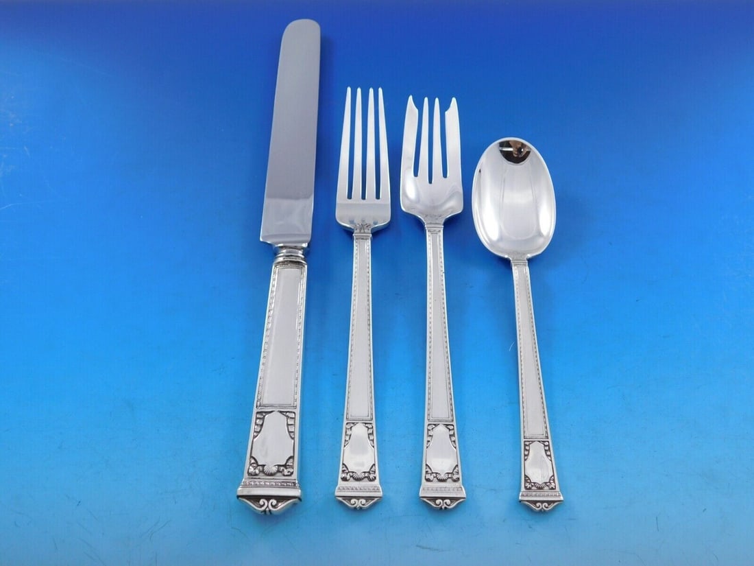 Tiffany & Co San Lorenzo Sterling Silver 4-Piece Place Setting (1 of 6)