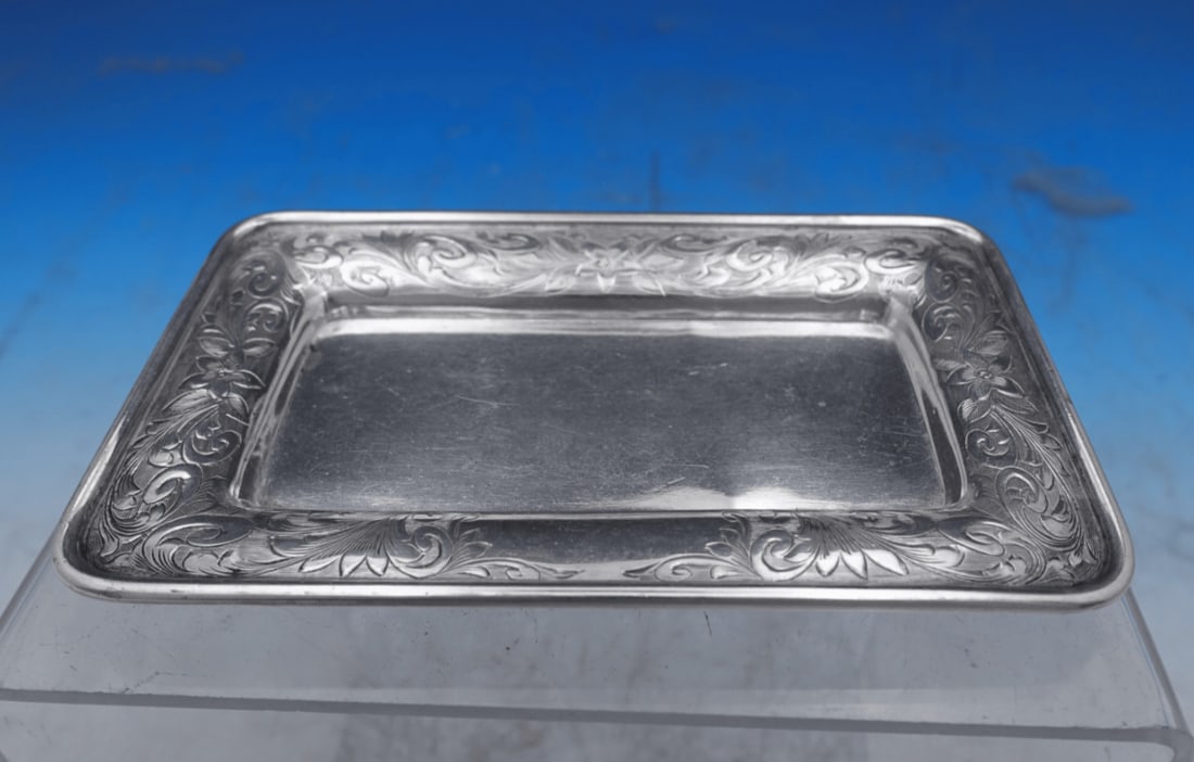 Kirk Old Maryland Engraved Sterling Silver Card Tray (1 of 3)