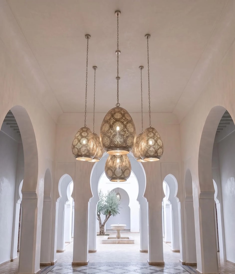 Solid Brass Moroccan Teardrop Ceiling Pendant Light - 3