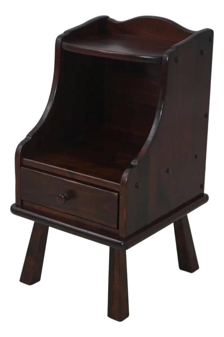 Rustic Pine Old Tavern Style Nightstand with Dovetailed Drawer (1 of 10)