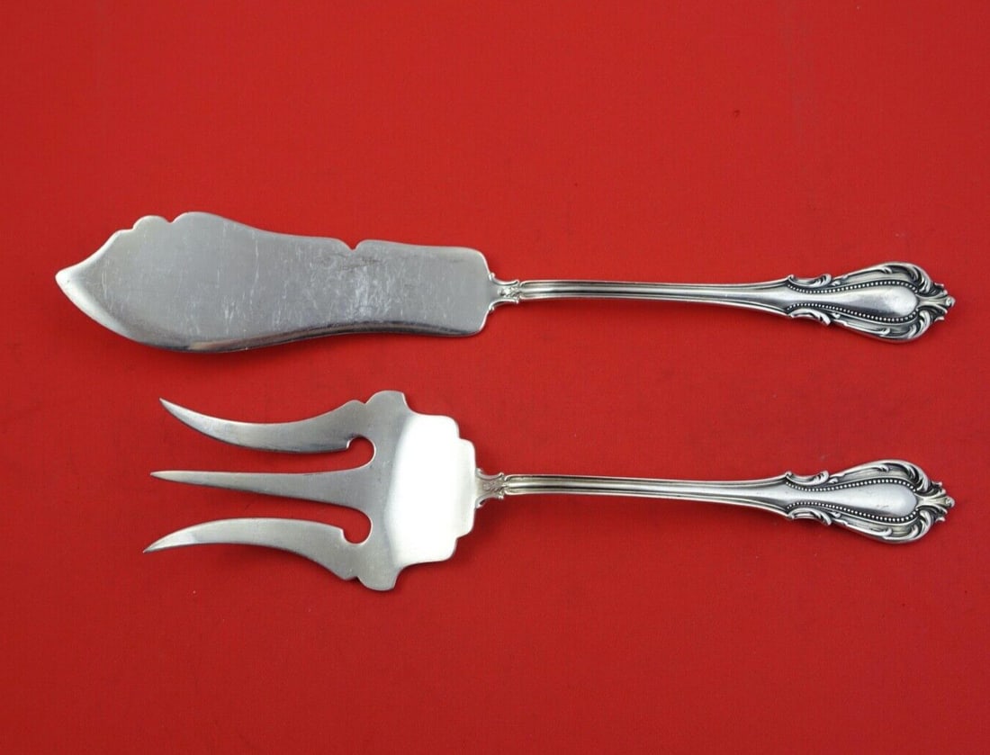 Camusso Boston Sterling Silver Fish Serving Set 2-pc 10 3/8" Server (1 of 2)