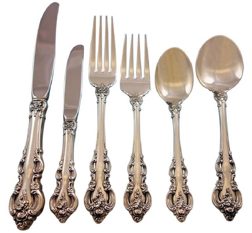 Towle El Grandee Sterling Silver Flatware Set for 12 79 Pieces: Towle El Grandee Sterling Silver Flatware Set for 12 79 Pieces Enhance your dining experience with the exquisite El Grandee Sterling Silver Flatware Set by Towle, designed for 12 people. This post-194