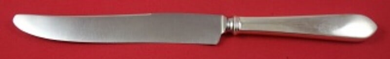 Lunt Early American Plain Sterling Silver Dinner Knife 9 5/8 inches: Lunt Early American Plain Sterling Silver Dinner Knife 9 5/8 inches This exquisite dinner knife features the Early American Plain pattern by Lunt, crafted from high-quality sterling silver. The knife 