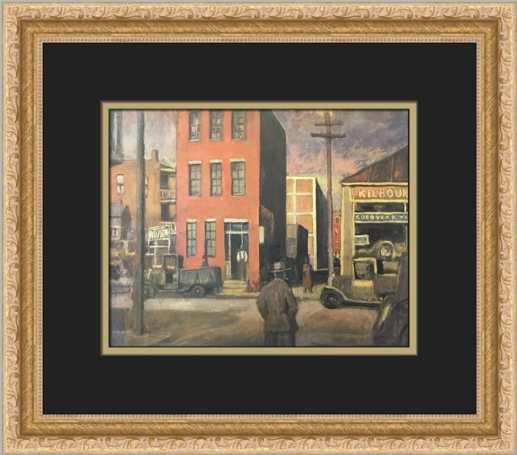 Gerrit Sinclair Third Ward-Red House Custom Framed Lithograph Print (1 of 2)