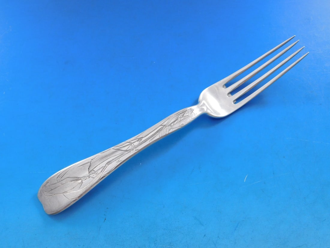 Tiffany & Co. Sterling Silver Fork Lap Over Edge 7 1/4 Inch (1 of 4)