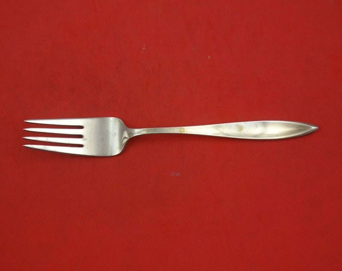 Gorham Esprit Sterling Silver Salad Fork 6 5/8" Heirloom Flatware: Gorham Esprit Sterling Silver Salad Fork 6 5/8" Heirloom Flatware Elevate your dining experience with this exquisite Esprit salad fork from Gorham, crafted from high-quality sterling silver. Measuring