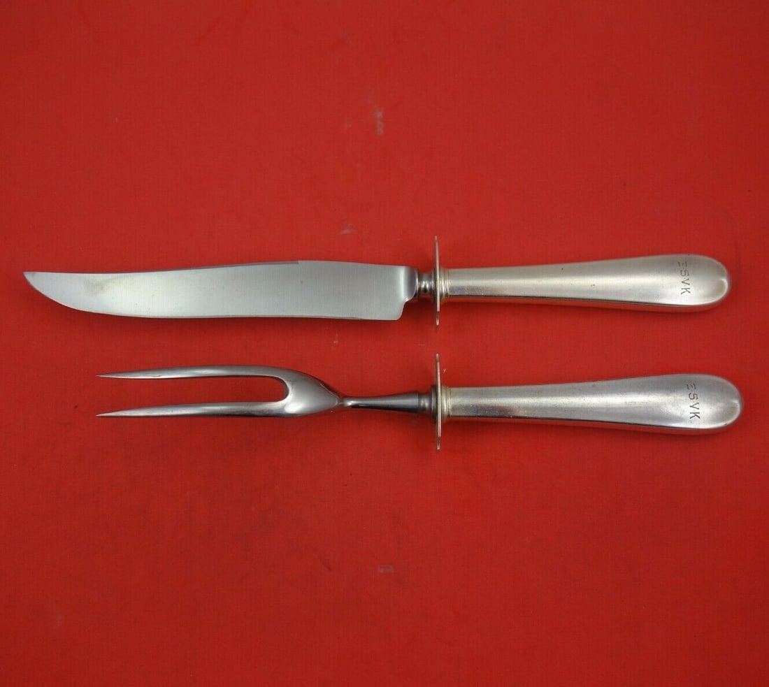 Gorham Dolly Madison Vintage 2pc Sterling Silver Steak Carving Set: Gorham Dolly Madison Vintage 2pc Sterling Silver Steak Carving Set Experience exquisite dining with this vintage 2-piece steak carving set from the renowned Gorham brand, featuring the elegant Dolly M