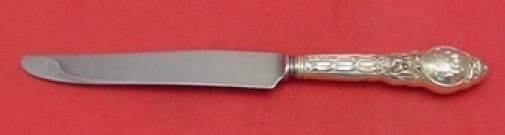 Unger Douvaine Sterling Silver Art Nouveau Dinner Knife 9.5": Unger Douvaine Sterling Silver Art Nouveau Dinner Knife 9.5" This exquisite dinner knife is crafted from sterling silver, featuring a hollow handle and a durable stainless steel blade. Designed in the