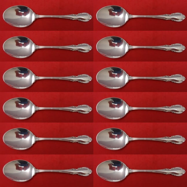Towle Legato Sterling Silver Soup Spoon Set 12 Pieces 6.5 Inches (1 of 3)