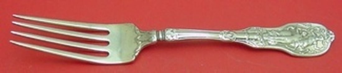 Gorham Mythologique Sterling Silver Fork 7 1/8in Heirloom Flatware: Gorham Mythologique Sterling Silver Fork 7 1/8in Heirloom Flatware Experience the elegance of the Mythologique pattern by Gorham, a stunning sterling silver fork measuring 7 1/8". This exquisite piece