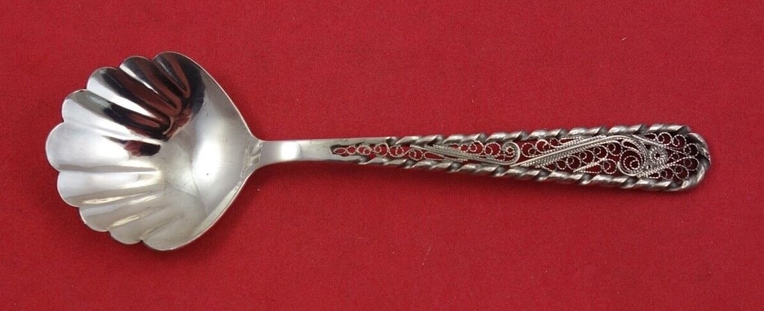 Dirksen Pattern D Sterling Silver Serving Spoon 6 Inch: Dirksen Pattern D Sterling Silver Serving Spoon 6 Inch This exquisite serving spoon, known as the Pattern D by Dirksen, is crafted from high-quality sterling silver. Measuring 6 inches in length, it f
