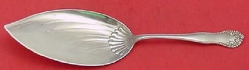Gorham Lancaster Sterling Silver Fish Server 11.5 Inch Monogrammed: Gorham Lancaster Sterling Silver Fish Server 11.5 Inch Monogrammed This exquisite fish server from the esteemed Lancaster pattern by Gorham is crafted from high-quality sterling silver. Featuring a fl